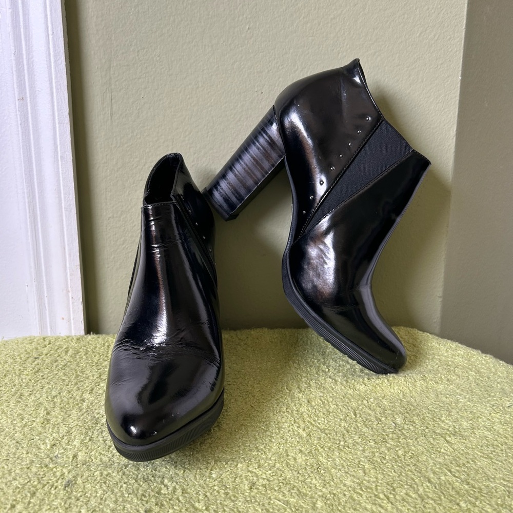 BOSI Black Leather Women’s Ankle Boots
